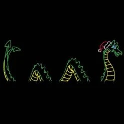 13' X 30' Sea Serpent With Santa Hat, LED