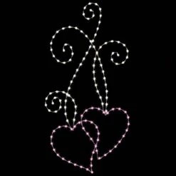 8' Dual Hearts, LED