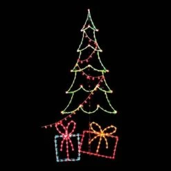 14' Carolina Pine W/Packages And Light String, LED