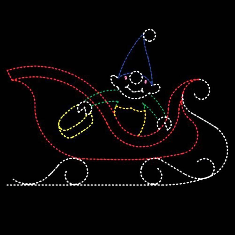 11' Elf Washing Sleigh, LED 1 11' Elf Washing Sleigh, LED