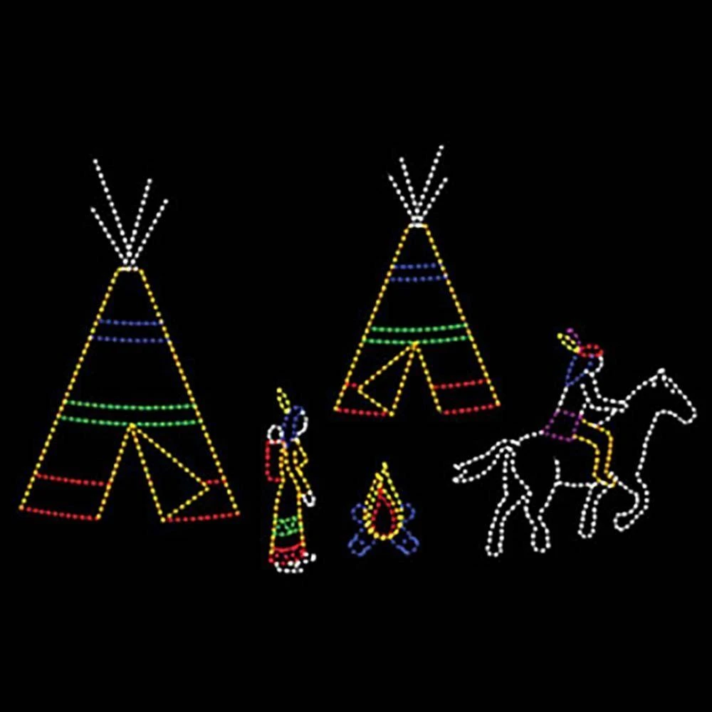 19' X 30' Native American Scene, LED 1 19' X 30' Native American Scene, LED