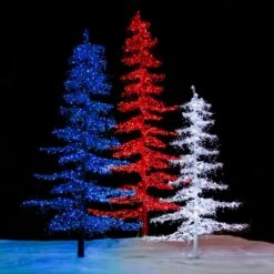 7' Ice Sculpture Christmas Tree - Blue -Twinkly Trees Shop 192a2129 rwb trees 2