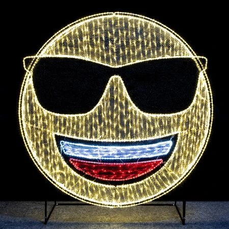 6' 2D LED Emoji With Sunglasses 1 6' 2D LED Emoji With Sunglasses