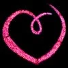 6' 2D Standing Heart - Pink Twinkle