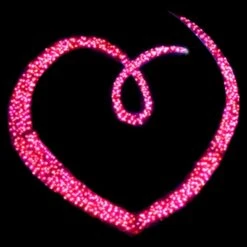 10' 2D Standing Heart - Pink Twinkle