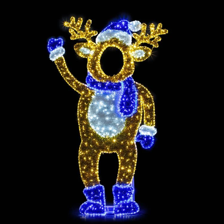 6' 8" 2D LED Papa Deer - Photo Op Display 1 6' 8" 2D LED Papa Deer - Photo Op Display