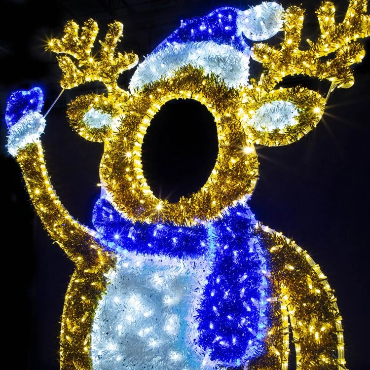 6' 8" 2D LED Papa Deer - Photo Op Display 2 6' 8" 2D LED Papa Deer - Photo Op Display - Image 2