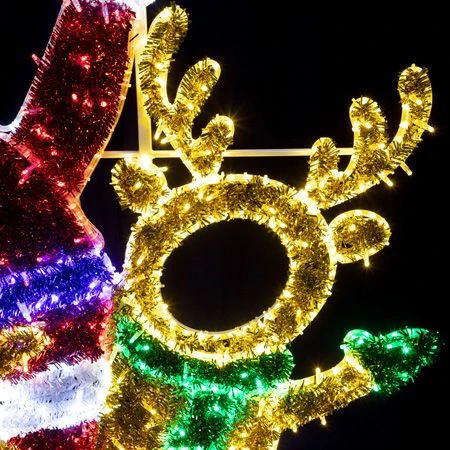 6' Santa, Elf And Reindeer With Presents 3 6' Santa, Elf And Reindeer With Presents - Image 3