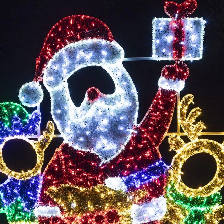 6' Santa, Elf And Reindeer With Presents 2 6' Santa, Elf And Reindeer With Presents - Image 2