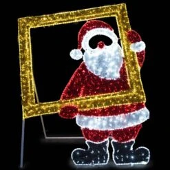 7' 2D Santa With Photo Frame