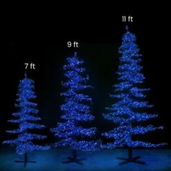 7' Ice Sculpture Christmas Tree - Blue -Twinkly Trees Shop 3d 11006 b 3d 11007 b 3d 11008 b labeled