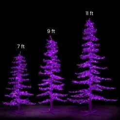 9' Ice Sculpture Christmas Tree - Purple -Twinkly Trees Shop 3d 11006 pu 3d 11007 pu 3d 11008 pu labeled 1