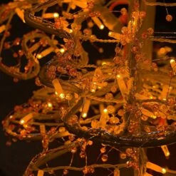9' Ice Sculpture Christmas Tree - Amber/Orange -Twinkly Trees Shop 3d 11007 amber2