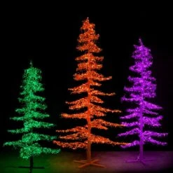 7' Ice Sculpture Christmas Tree - Purple 7 7' Ice Sculpture Christmas Tree - Purple -Twinkly Trees Shop 3d 11007 halloween trees2 2