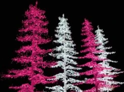 7' Ice Sculpture Christmas Tree - Pink -Twinkly Trees Shop 3d 11007 pk w