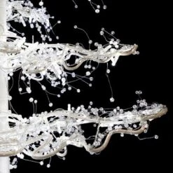7' Ice Sculpture Christmas Tree - Pure White -Twinkly Trees Shop 3d 11008 c