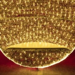 8.10' 3D Christmas Ornament - Warm White And Red - Photo Op Display -Twinkly Trees Shop 3d 11021 e