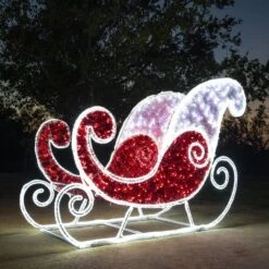 3D LED Santa Sleigh - Photo Op Display