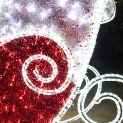 3D LED Santa Sleigh - Photo Op Display -Twinkly Trees Shop 3d 11026 c