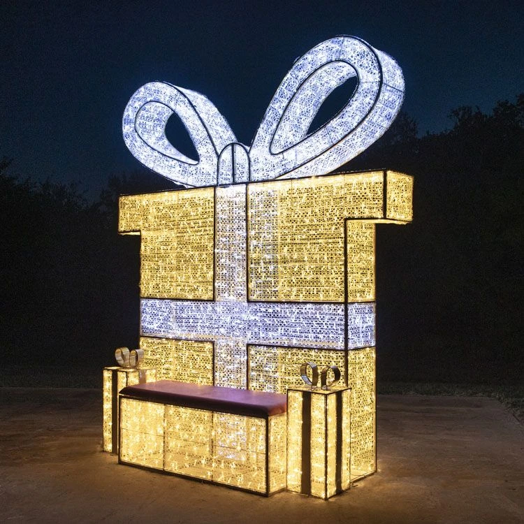 9.10' 3D Christmas Present - Photo Op Display 3 9.10' 3D Christmas Present - Photo Op Display - Image 3