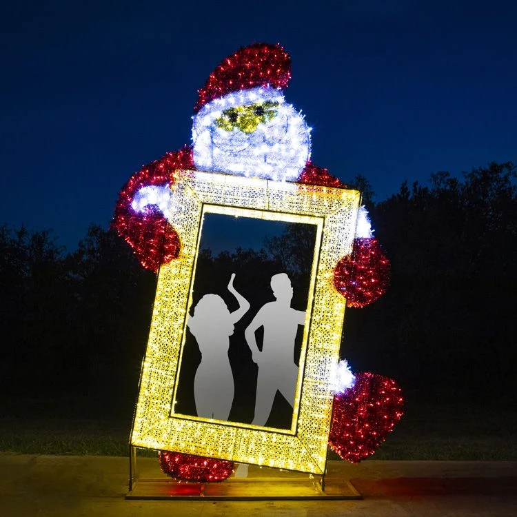 11.9' 3D Santa Photo Frame - Photo Op Display 2 11.9' 3D Santa Photo Frame - Photo Op Display - Image 2