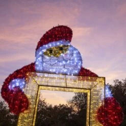 11.9' 3D Santa Photo Frame - Photo Op Display 11 11.9' 3D Santa Photo Frame - Photo Op Display -Twinkly Trees Shop 3d 11029 c