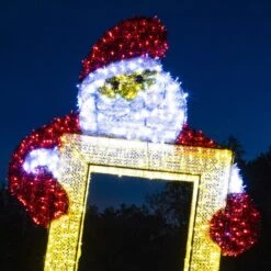 11.9' 3D Santa Photo Frame - Photo Op Display 10 11.9' 3D Santa Photo Frame - Photo Op Display -Twinkly Trees Shop 3d 11029 f