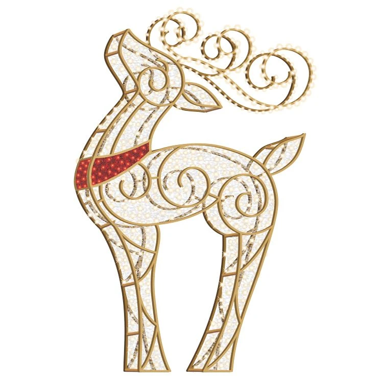 12' LED Reindeer Icon - Warm White 1 12' LED Reindeer Icon - Warm White