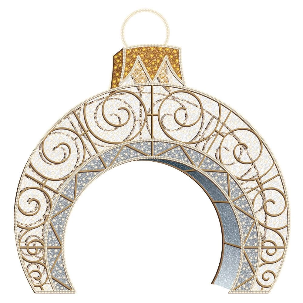 16' LED Ornament Icon Walk Through - Warm White And Pure White 2 16' LED Ornament Icon Walk Through - Warm White And Pure White - Image 2