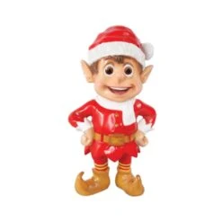 3' Standing Santa Elf - Red