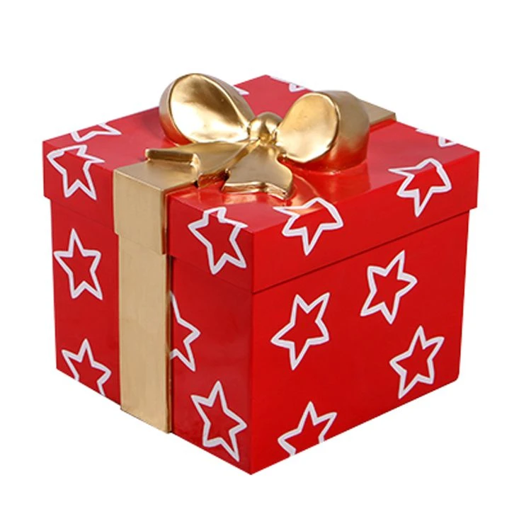 1.4' Red Present With Stars 1 1.4' Red Present With Stars