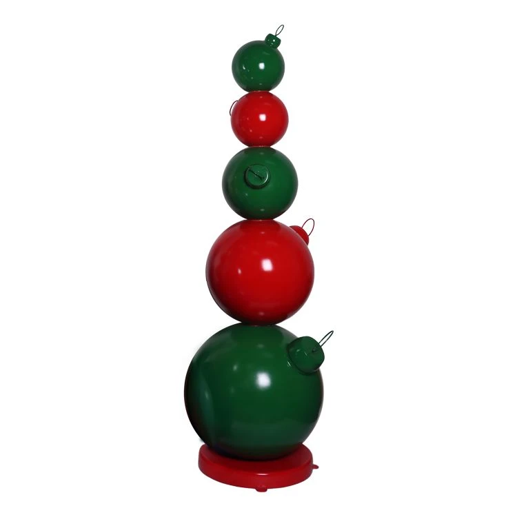 7' Ornament Stack - Red/Green 1 7' Ornament Stack - Red/Green