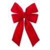24" Red Velvet Christmas Bow