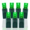 Wide Angle Conical Battery Operated LED D Cell 50 Lights - Green