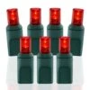 Wide Angle Conical Battery Operated LED D Cell 50 Lights - Red