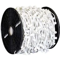 C7 Cord, 9" Spacing, White Wire, SPT-2, 1000'