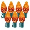26 Light Amber/Orange C9 LED Christmas Lights - 8" Spacing