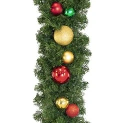 Decorated 9' X 14" Garland Unlit, Colors Of The Holiday -Twinkly Trees Shop dg 914 coth c