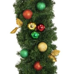 Decorated 9' X 14" Garland Unlit, Traditional -Twinkly Trees Shop dg 914 t c