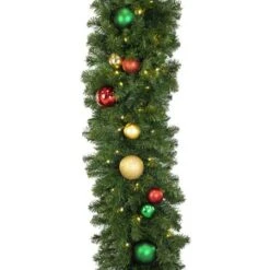 Decorated 9' X 18" Garland Lit, Colors Of The Holiday -Twinkly Trees Shop dg 918 led coth d