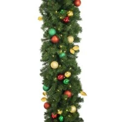 Decorated 9' X 18" Garland Lit, Traditional 8 Decorated 9' X 18" Garland Lit, Traditional -Twinkly Trees Shop dg 918 led t d