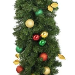 Decorated 9' X 18" Garland Unlit, Traditional -Twinkly Trees Shop dg 918 t c