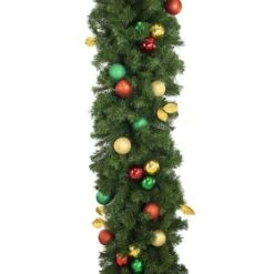 Decorated 9' X 18" Garland Unlit, Traditional -Twinkly Trees Shop dg 918 t d