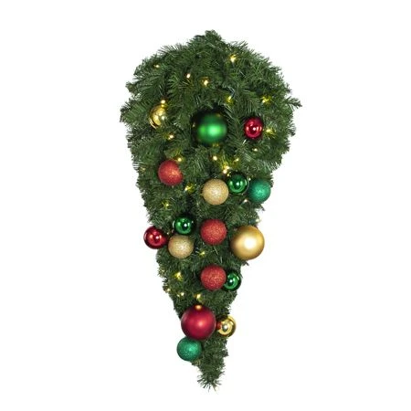 44" Decorated Spray - Lit - Colors Of The Holidays - Bow Option Available 1 44" Decorated Spray - Lit - Colors Of The Holidays - Bow Option Available