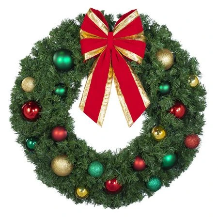 36" Unlit Decorated Wreath - Colors Of The Holidays - Bow Option Available 2 36" Unlit Decorated Wreath - Colors Of The Holidays - Bow Option Available - Image 2
