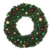 48" Unlit Decorated Wreath - Colors Of The Holidays - Bow Option Available