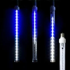 12" LED Falling Snow Tube - Blue And Pure White - Pro Christmas™