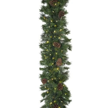 4 1/2' X 14" Mixed Pine Garland, Lit 4 4 1/2' X 14" Mixed Pine Garland, Lit - Image 4