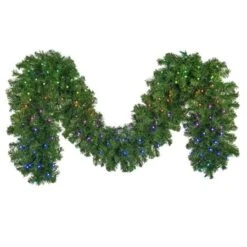 9' X14" Deluxe Oregon Fir Garland, Lit With Twinkly Pro RGBW
