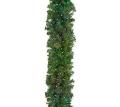 9' X14" Deluxe Oregon Fir Garland, Lit With Twinkly Pro RGBW -Twinkly Trees Shop g 914 dofl twkprgbw d